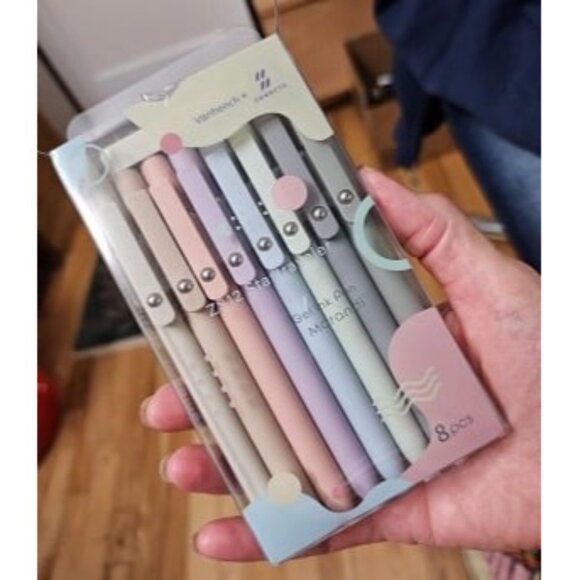 New School Supplies Aesthetic Gel Pens, 0.5mm Fine Point Black Cute Pens - Picture 3 of 3